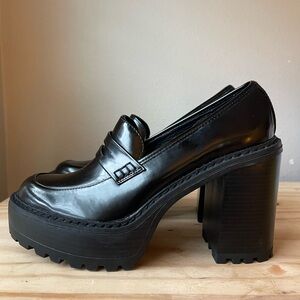 Madden Girl Cassidy Platform Heeled Penny Loafer Heels